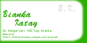 bianka katay business card